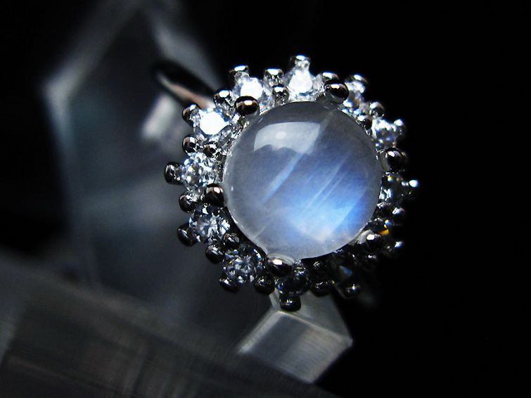 ムーンストーン 指輪 (15号)[T135-7490] 1枚目
