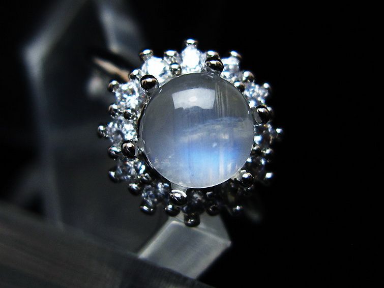 ムーンストーン 指輪 (16号)[T135-7509] 1枚目