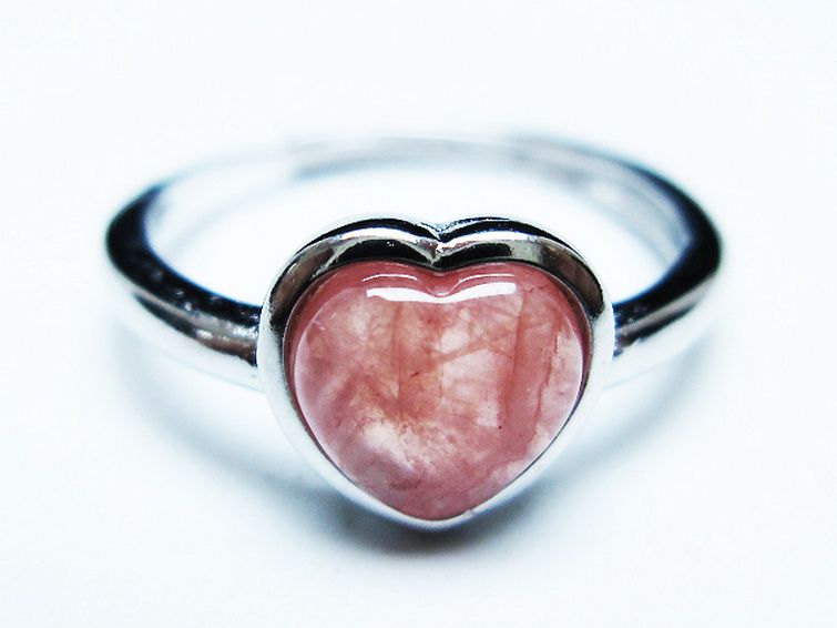 インカローズ ロードクロサイトハート 指輪 (16号)[T137-3119] 1枚目