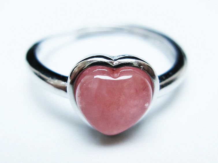 インカローズ ロードクロサイトハート 指輪 (15号)[T137-3153] 1枚目