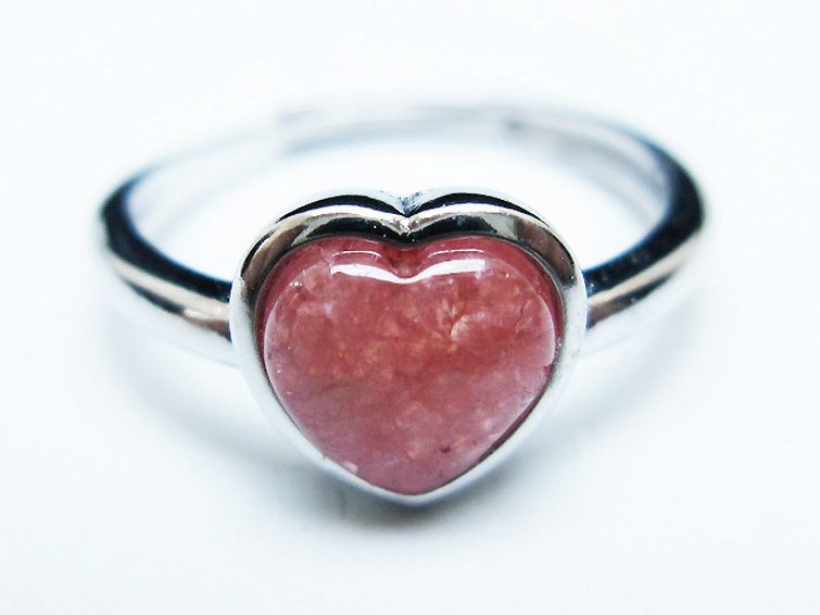 インカローズ ロードクロサイトハート 指輪 (15号)[t137-3168]