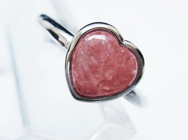 インカローズ ロードクロサイトハート 指輪 (15号)[t137-3168]