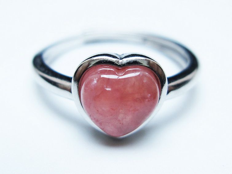 インカローズ ロードクロサイトハート 指輪 (15号)[T137-3331] 1枚目