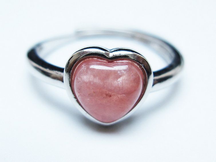 インカローズ ロードクロサイトハート 指輪 (15号)[T137-3350] 1枚目