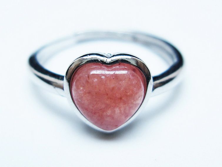 インカローズ ロードクロサイトハート 指輪 (15号)[T137-3417] 1枚目