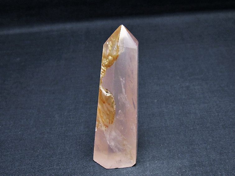 ローズクォーツ 六角柱[T138-6563] 1枚目