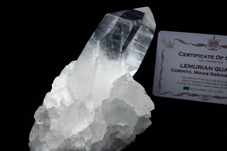 レムリアンシード水晶 原石 ミナスジェライス州コリント産 ※証明書付き[T143-2036] 1枚目