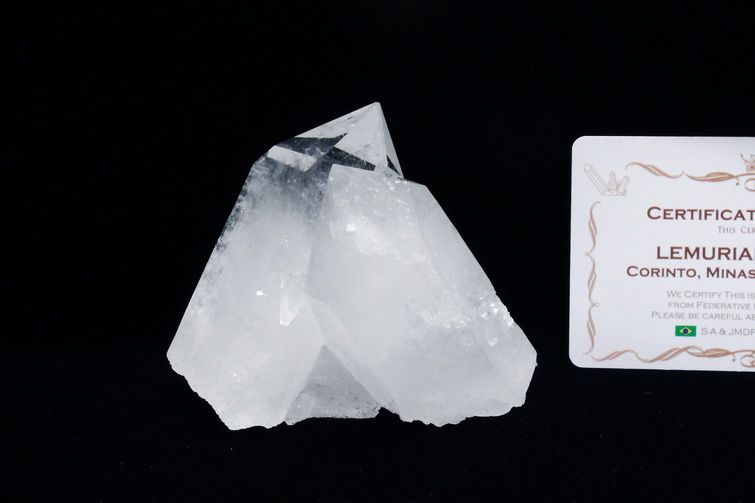 レムリアンシード 水晶 クラスター ミナスジェライス州コリント産  ※証明書付き[T143-2422] 1枚目