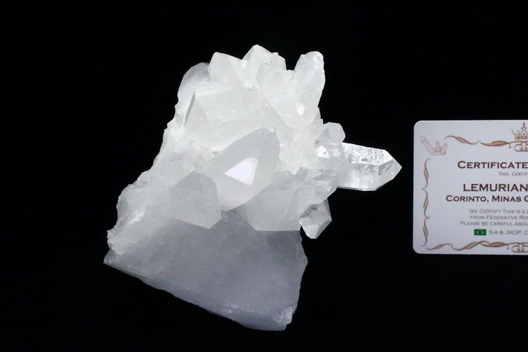 レムリアンシード 水晶 クラスター ミナスジェライス州コリント産  ※証明書付き[T143-2441] 1枚目