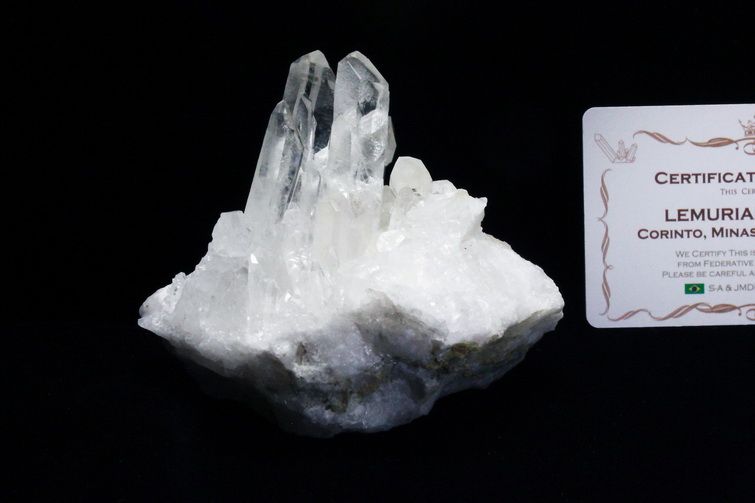 レムリアンシード 水晶 クラスター ミナスジェライス州コリント産  ※証明書付き[T143-2442] 1枚目