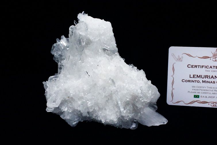 レムリアンシード 水晶 クラスター ミナスジェライス州コリント産  ※証明書付き[T143-2445] 1枚目