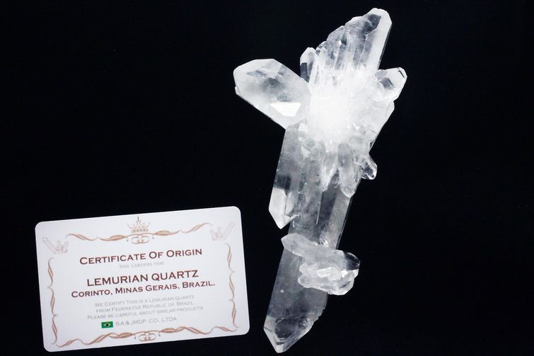 レムリアンシード 水晶 クラスター ミナスジェライス州コリント産  ※証明書付き[T143-2458] 1枚目