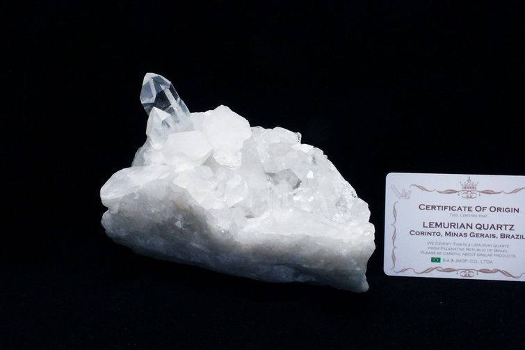 レムリアンシード 水晶 クラスター ミナスジェライス州コリント産  ※証明書付き[T143-2472] 1枚目