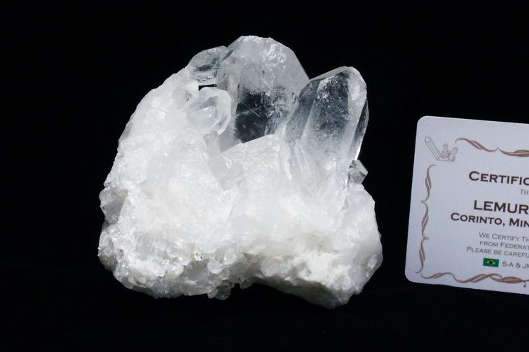 レムリアンシード 水晶 クラスター ミナスジェライス州コリント産  ※証明書付き[T143-2475] 1枚目