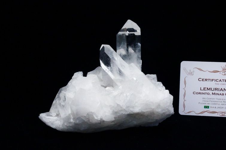 レムリアンシード 水晶 クラスター ミナスジェライス州コリント産  ※証明書付き[T143-2486] 1枚目