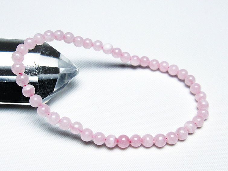 ピンクカルサイト ブレスレット 4mm [t144-8256] 1枚目