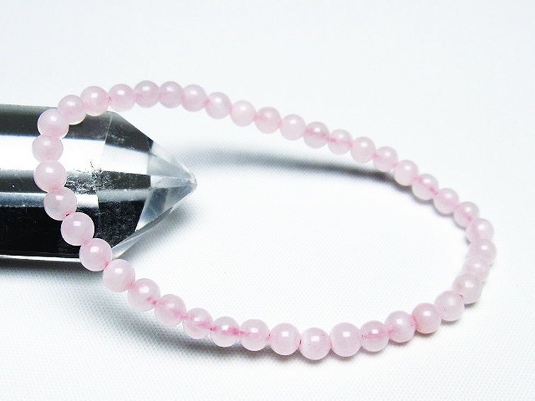ピンクカルサイト ブレスレット 4mm [t144-8265] 1枚目