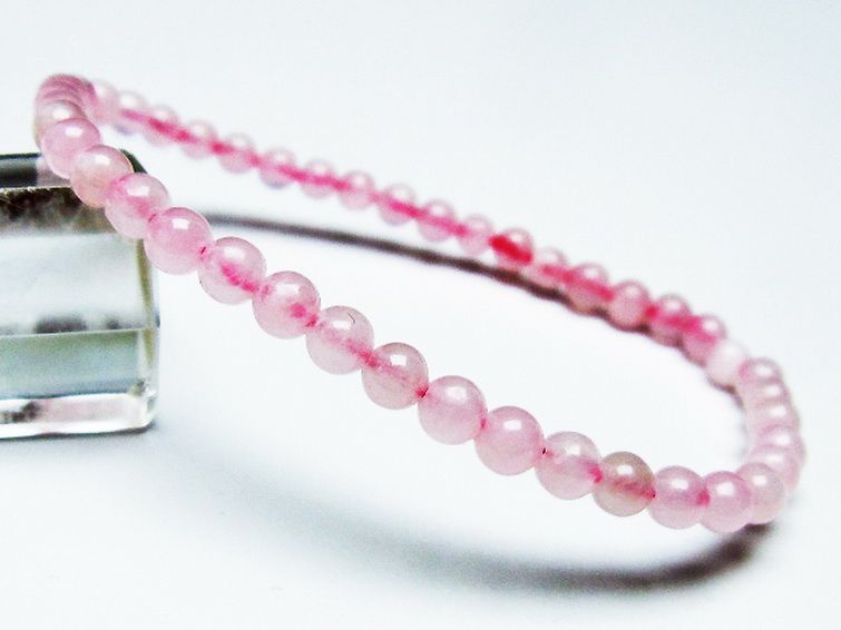 ピンクカルサイト ブレスレット 4mm [t144-8337] 1枚目
