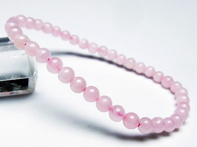 ピンクカルサイト ブレスレット 4mm [t144-8372] 1枚目