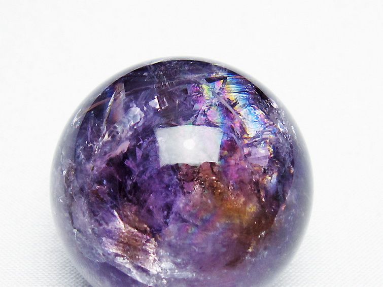 虹入り アメトリン 丸玉 37mm [t145-2087]