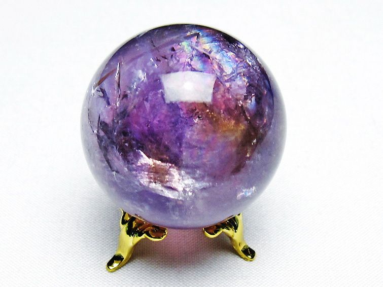 虹入り アメトリン 丸玉 37mm [t145-2087]