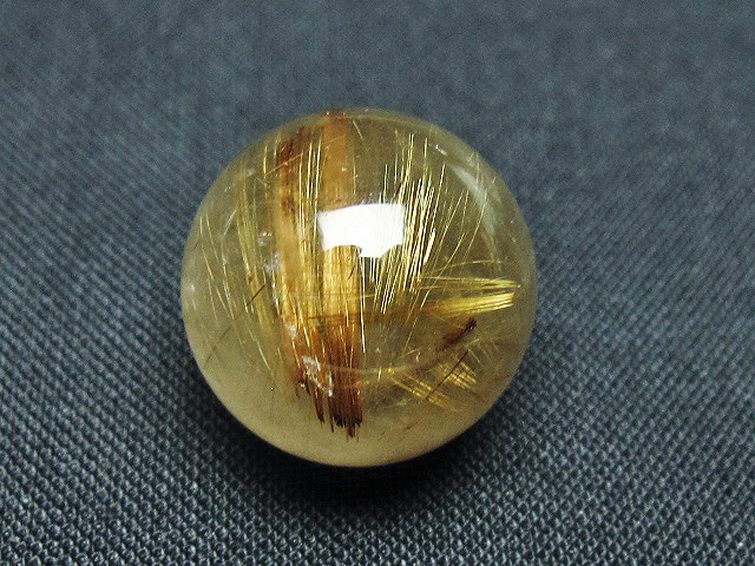 ゴールドタイチンルチル入り 水晶 丸玉 17mm [t145-2196]