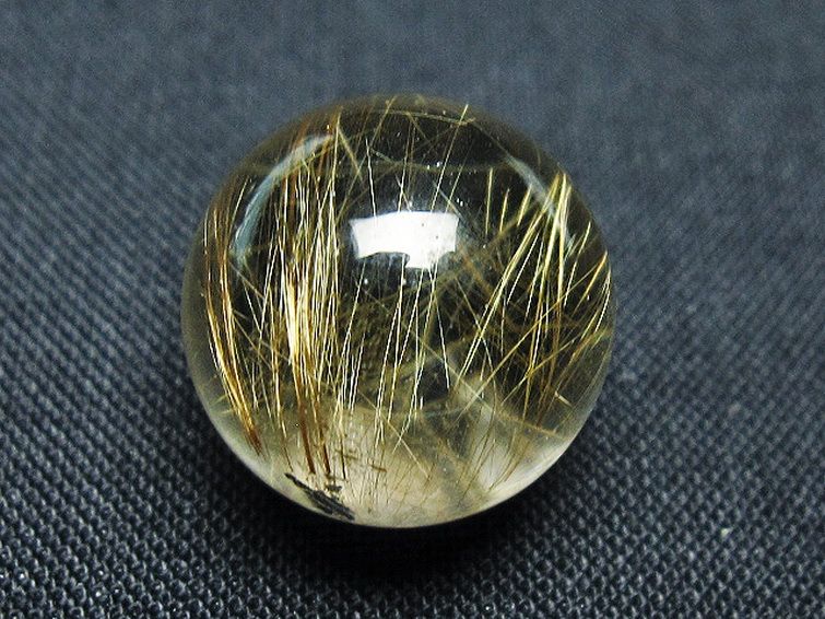 ゴールドタイチンルチル入り 水晶 丸玉 16mm [t145-2253] 2枚目