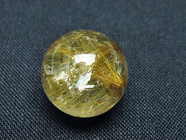 ゴールドタイチンルチル入り 水晶 丸玉 16mm [t145-2286] 3枚目