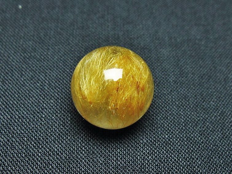 ゴールドタイチンルチル入り 水晶 丸玉 16mm [t145-2290] 1枚目
