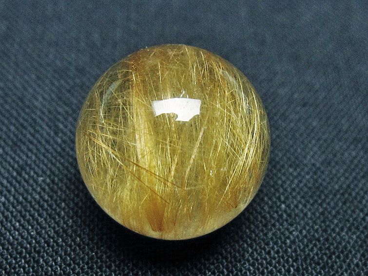 ゴールドタイチンルチル入り 水晶 丸玉 15mm [t145-2302] 2枚目