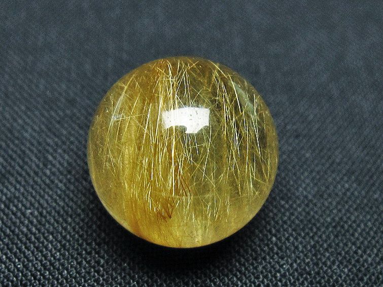 ゴールドタイチンルチル入り 水晶 丸玉 15mm [t145-2302] 3枚目