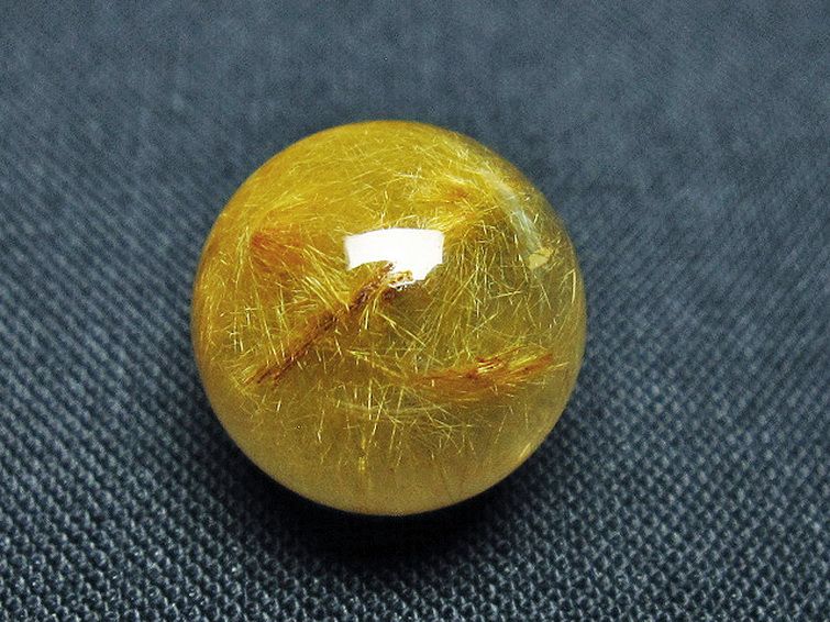 ゴールドタイチンルチル入り 水晶 丸玉 14mm [t145-2330] 3枚目