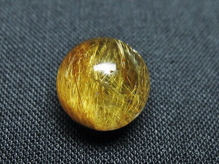 ゴールドタイチンルチル入り 水晶 丸玉 11mm [t145-2341] 2枚目