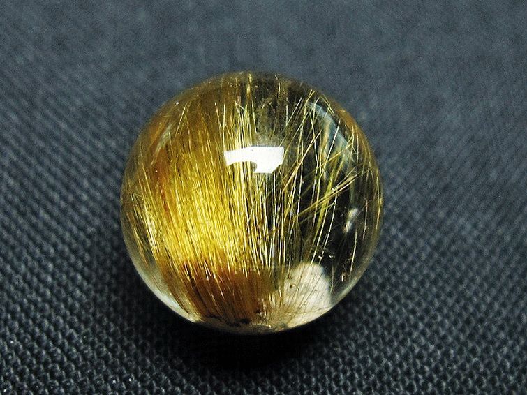 ゴールドタイチンルチル入り 水晶 丸玉 12mm [t145-2345] 2枚目