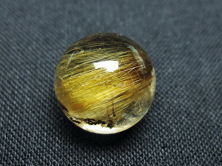 ゴールドタイチンルチル入り 水晶 丸玉 12mm [t145-2345] 3枚目