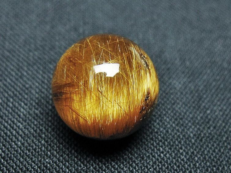 ゴールドタイチンルチル入り 水晶 丸玉 13mm [t145-2352] 2枚目