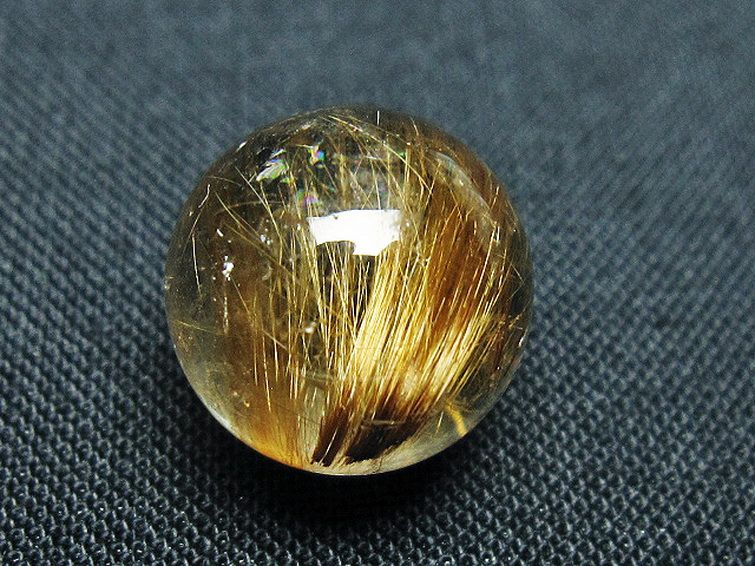 ゴールドタイチンルチル入り 水晶 丸玉 13mm [t145-2357] 2枚目