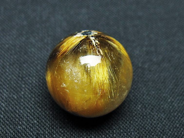 ゴールドタイチンルチル入り 水晶 丸玉 16mm [t145-2370] 3枚目