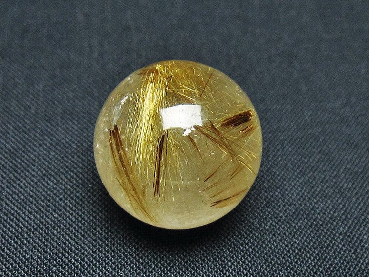 ゴールドタイチンルチル入り 水晶 丸玉 20mm [t145-2389] 1枚目
