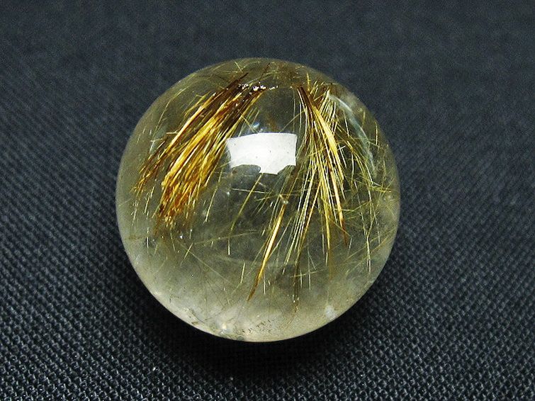 ゴールドタイチンルチル入り 水晶 丸玉 20mm [t145-2427] 3枚目