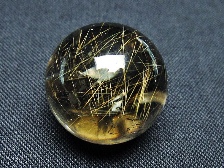 ゴールドタイチンルチル入り 水晶 丸玉 20mm [t145-2431] 2枚目