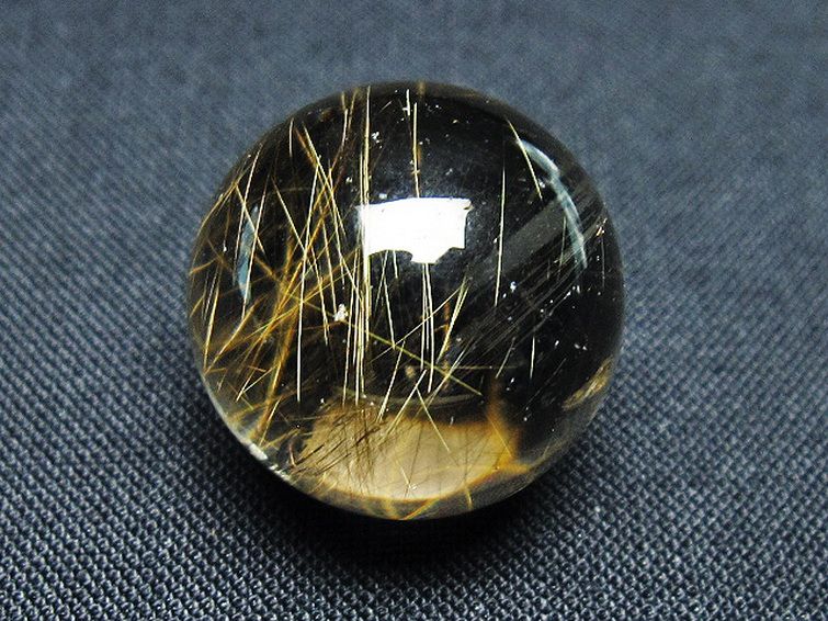 ゴールドタイチンルチル入り 水晶 丸玉 20mm [t145-2431] 3枚目