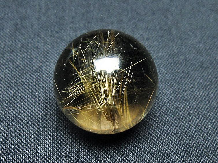 ゴールドタイチンルチル入り 水晶 丸玉 20mm [t145-2465] 1枚目