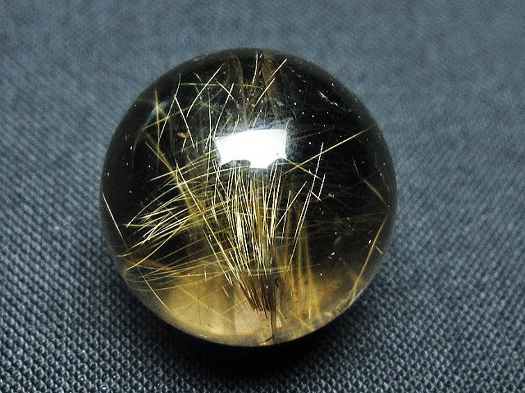 ゴールドタイチンルチル入り 水晶 丸玉 20mm [t145-2465] 2枚目