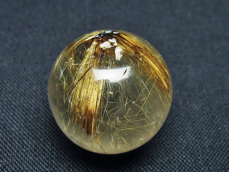 ゴールドタイチンルチル入り 水晶 丸玉 20mm [t145-2472] 3枚目