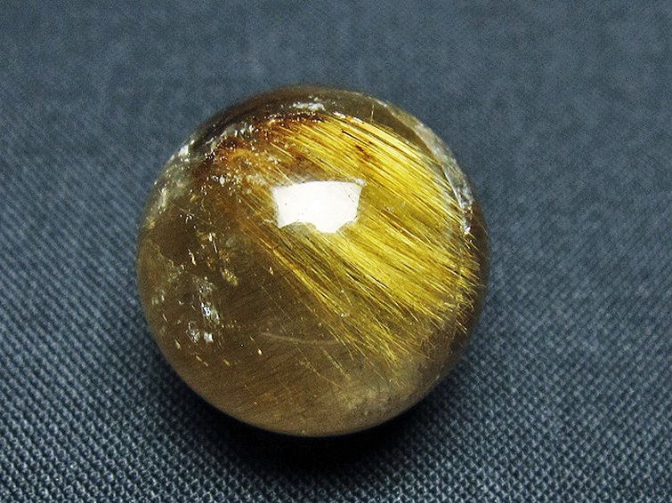 ゴールドタイチンルチル入り 水晶 丸玉 20mm [t145-2524] 2枚目