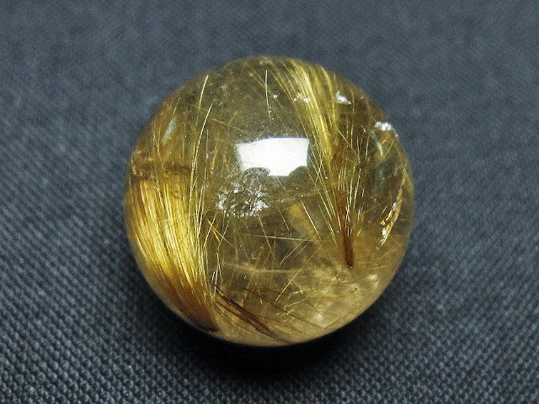 ゴールドタイチンルチル入り 水晶 丸玉 19mm [t145-2534] 3枚目