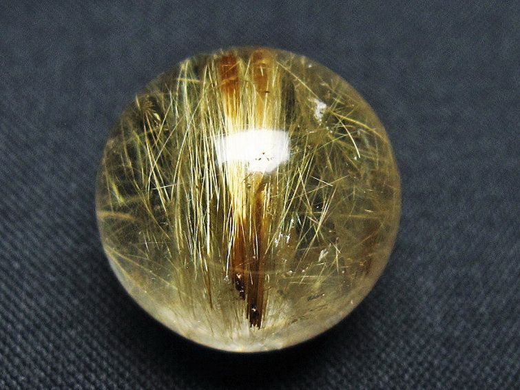 ゴールドタイチンルチル入り 水晶 丸玉 19mm [t145-2545] 2枚目