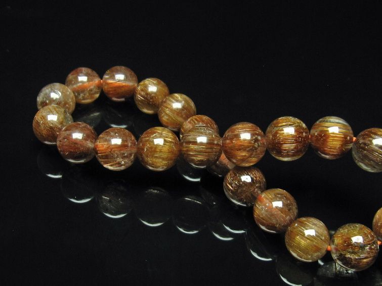 ファイナルグレード金針ルチル水晶 ブレスレット 9mm [T15-10144] 2枚目