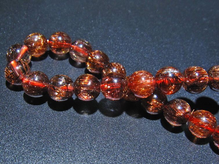 ファイナルグレード金針ルチル水晶 ブレスレット 8mm [t15-10198] 2枚目